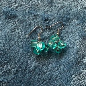 Handmade Blue Earrings on Sterling Silver